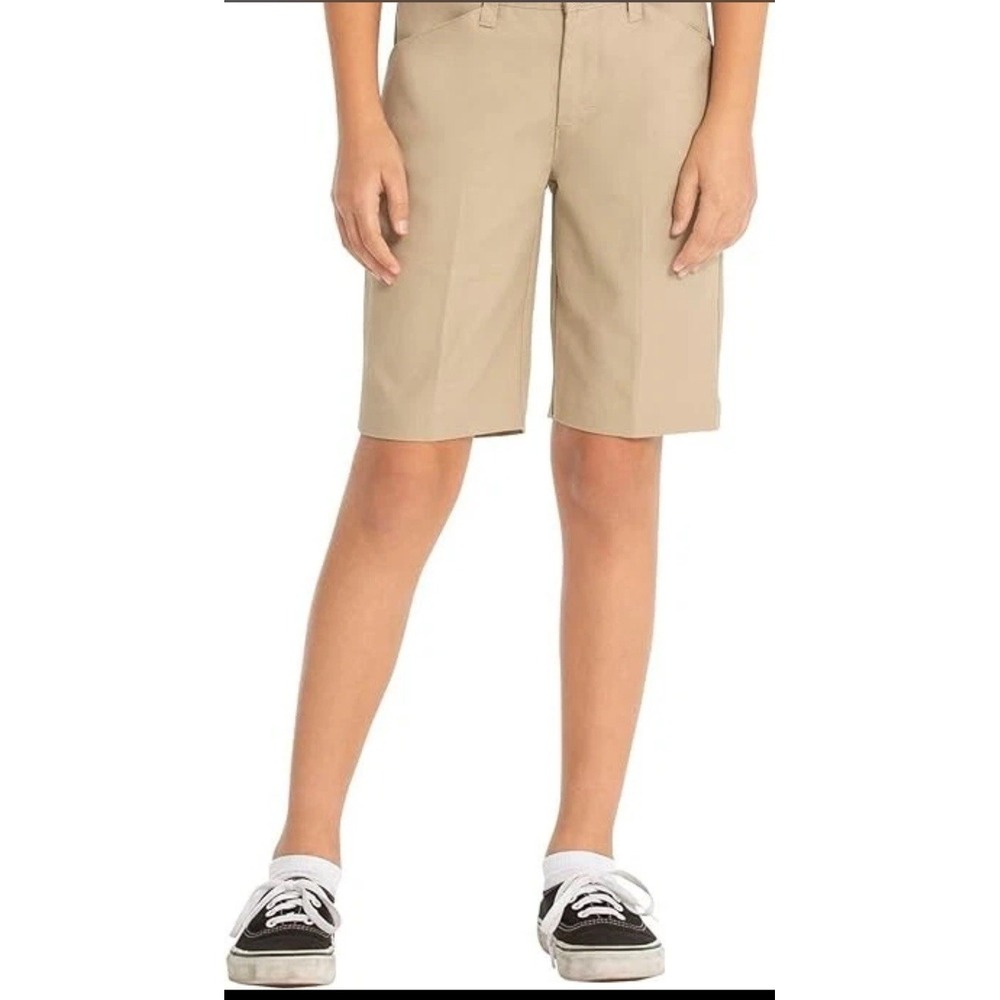 NWT Y2K 90 Plus Sz 20.5‎ Real School Girls Khaki Chino Flat Front Uniform Shorts